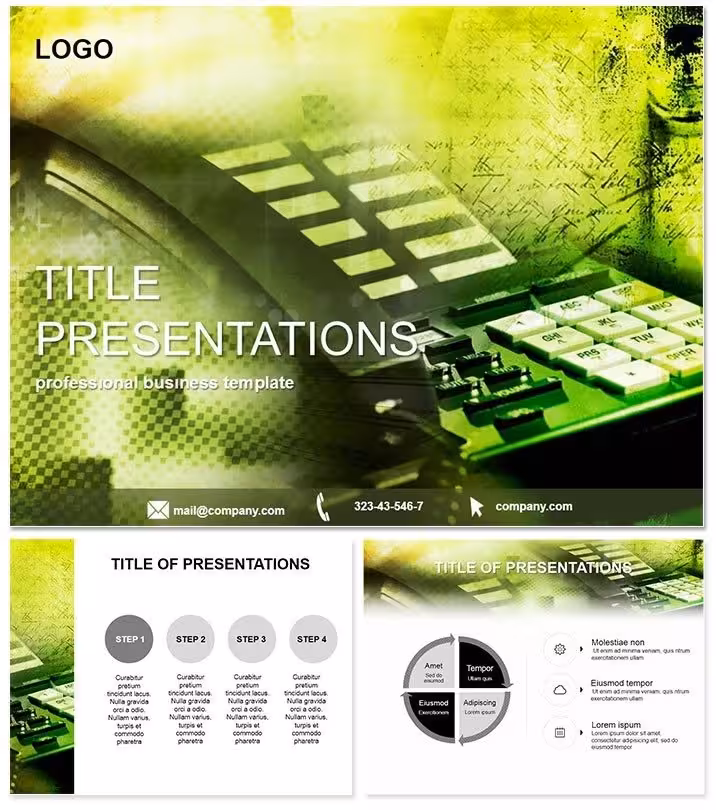 Telephone Apparatus Keynote Template: Dial Up Engagement