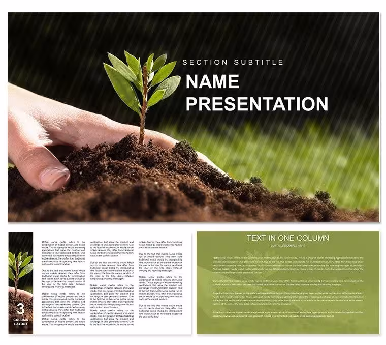 Botany Plant Science Keynote Template - Ecology Presentation | Fully Editable | Instant Download | ImagineLayout