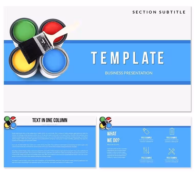 Paint Pigments Keynote templates - Themes