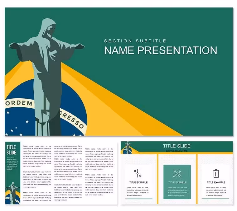Beautiful Brazil Destinations Keynote Slides: Ignite Your Wanderlust