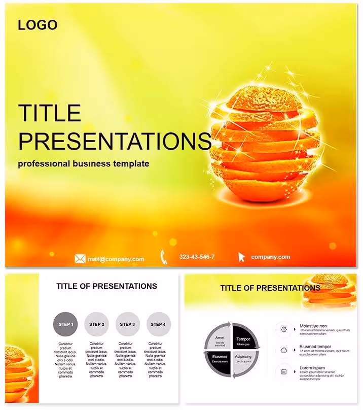 Exotic Fruit Keynote Template for Wellness