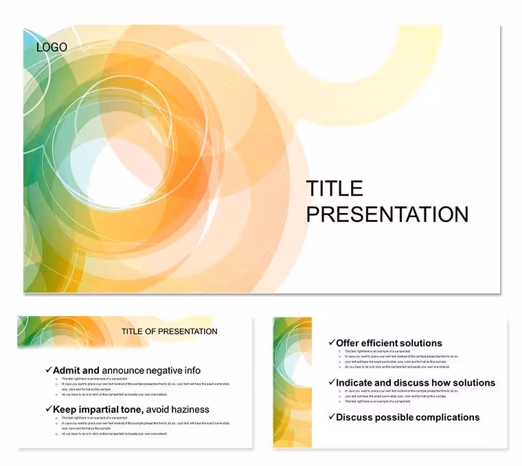 Symbolic Infinity Rings PowerPoint Template