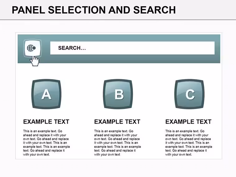 Browser-Style Panel Tables Template for Keynote