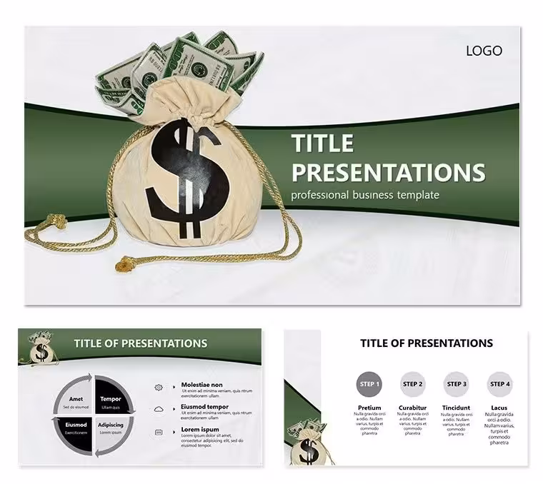 Bag of Dollars Finance PowerPoint Template