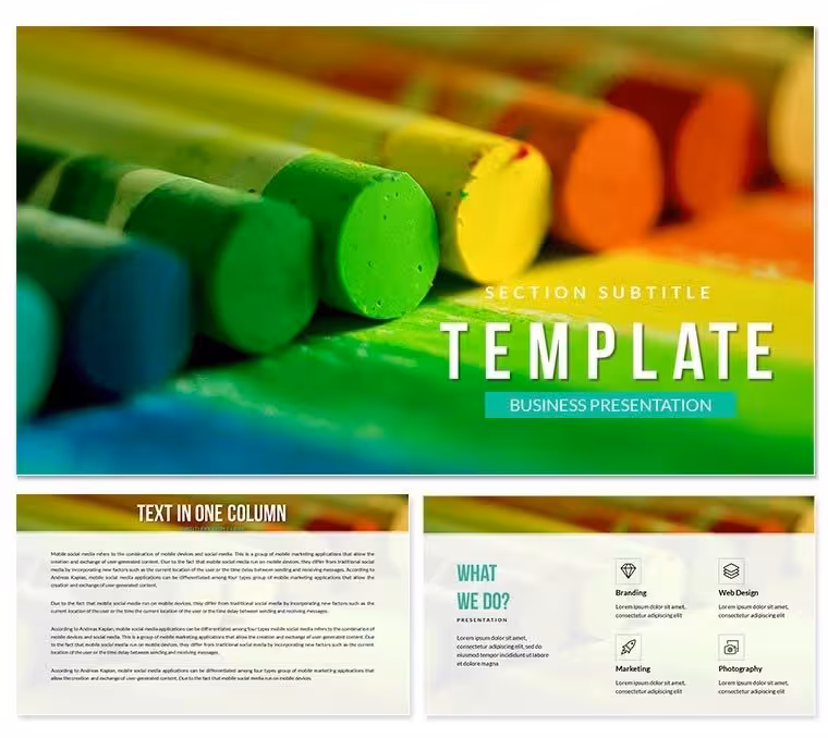 Colouring pencils Keynote template