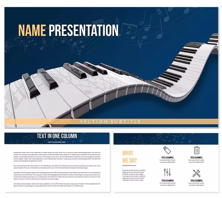 Piano Keys Keynote Themes - Presentation Template