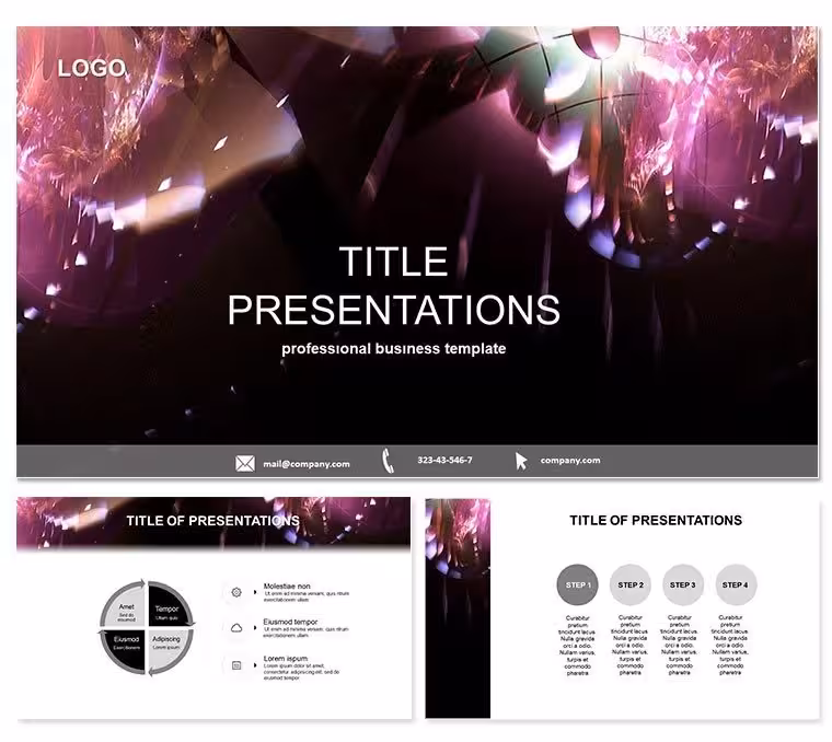 Purple Light PowerPoint Template: Elevate Performance Visuals