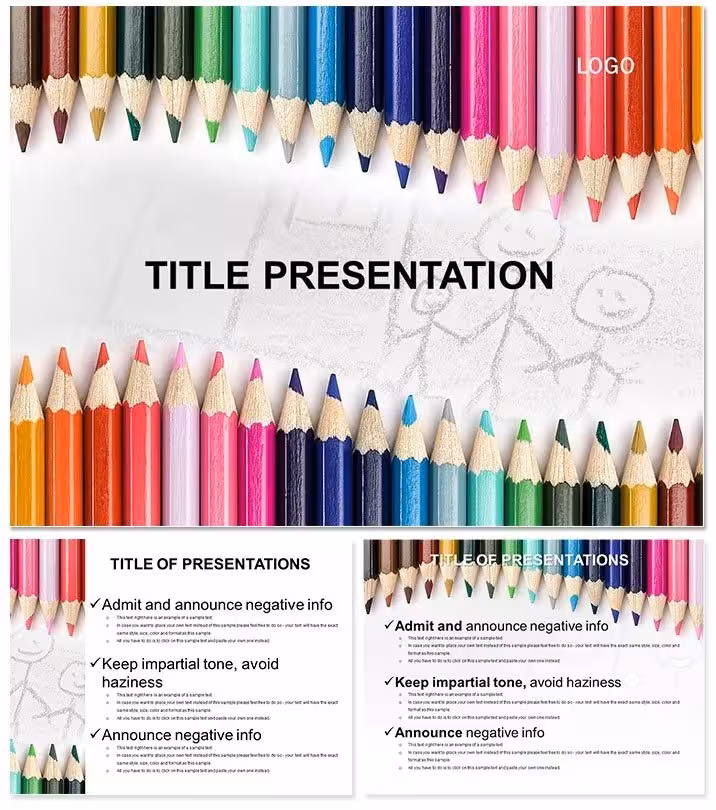 Pencils for Drawing Keynote Education Theme