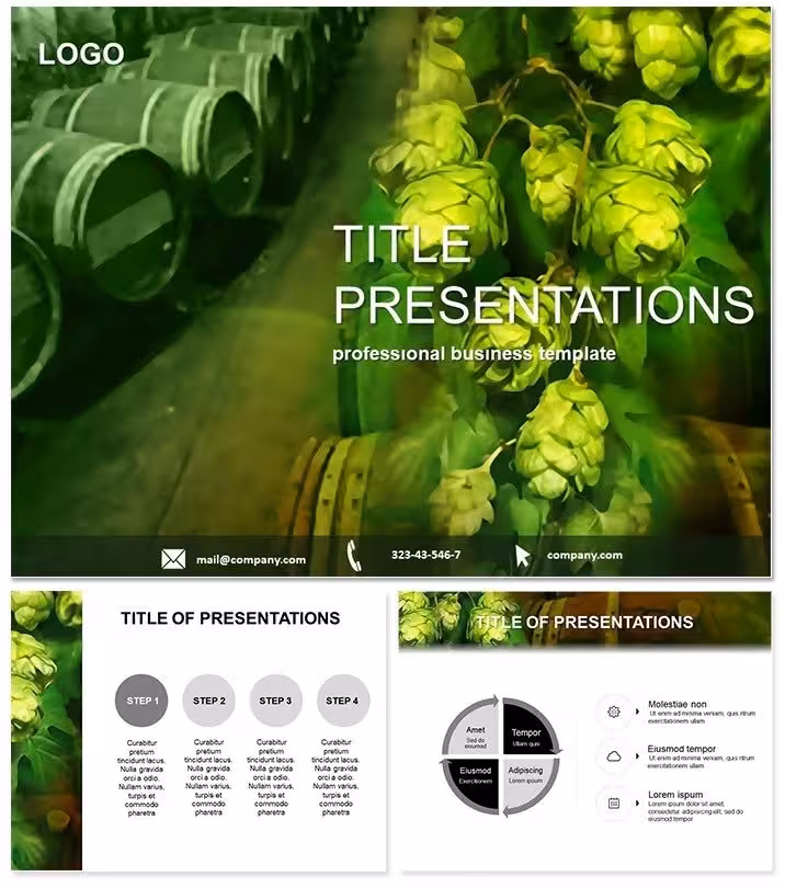 Hop Cones Beer Keynote Template for Brew Enthusiasts