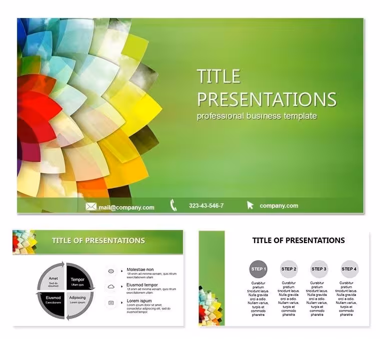 Ancient Sculptures PowerPoint Template - 28 Fully Editable Diagrams in 7 Color Schemes | Instant Download
