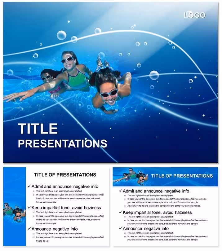 Children Swim Keynote Themes: Fun Learning Slides