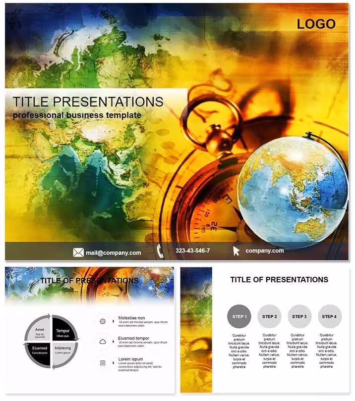 Map Travel PowerPoint Template Essentials