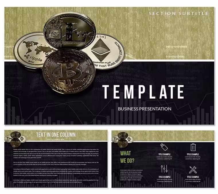 Make Money From Cryptocurrencies Keynote templates