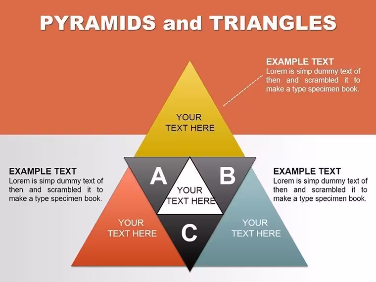 Pyramids and Triangles Keynote Charts Template - Fully Editable | Instant Download | ImagineLayout