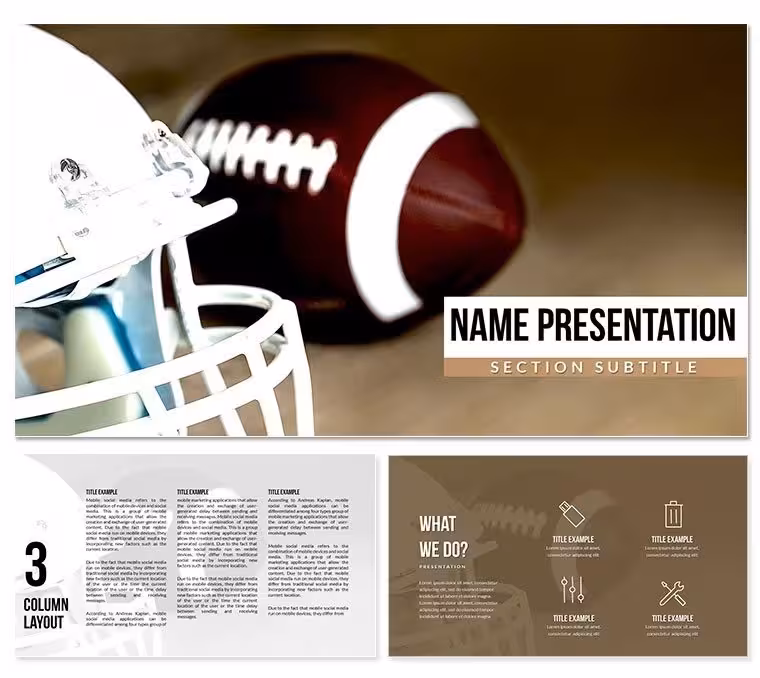 American Football Diagram Keynote Template - Editable KEY