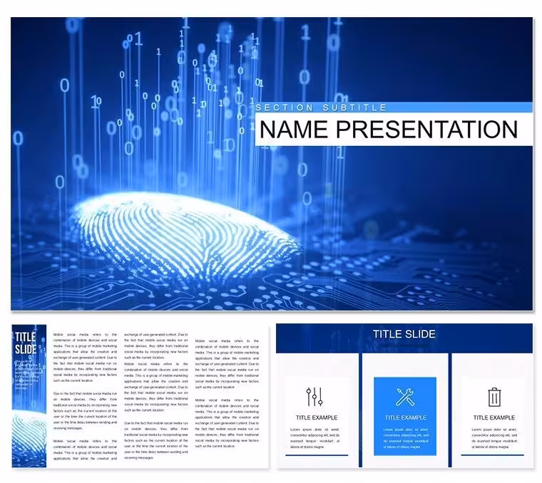 Fingerprint Security Keynote Template: Biometrics That Build Belief