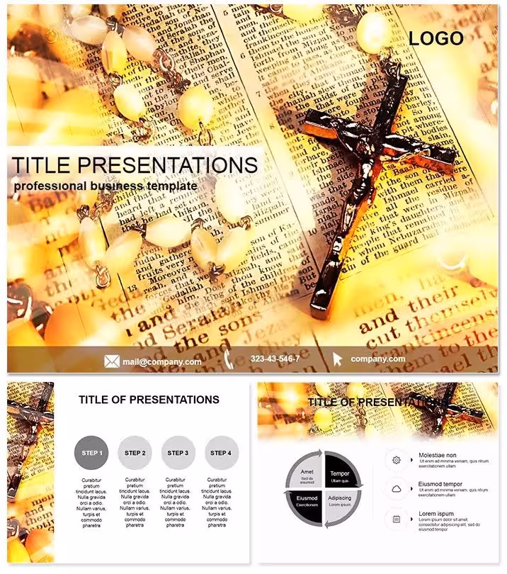 Bible Keynote Template - Fully Editable Prayer & Devotion Presentation | Instant Download