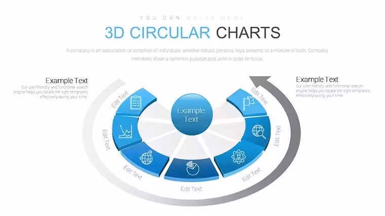 3D Circular Keynote Charts - Fully Editable | ImagineLayout