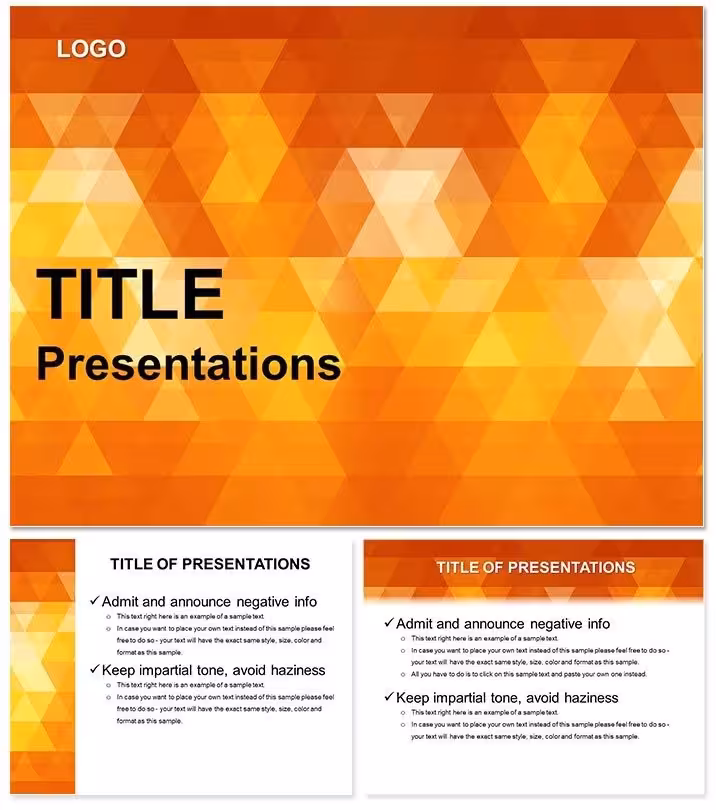 Abstract Rhombus Keynote Template: Dynamism in Diamond Facets