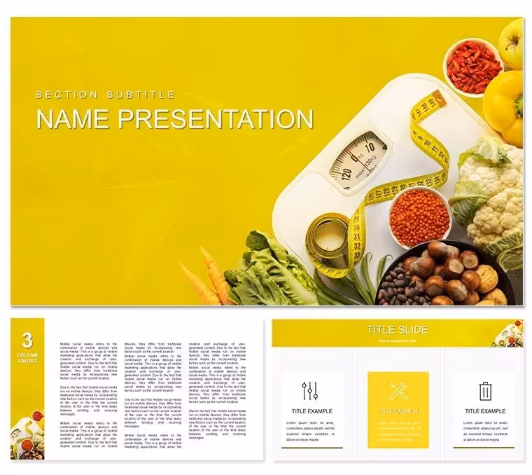 Diet Healthy Food Keynote Template: Fuel Thoughtful Nutrition Discussions