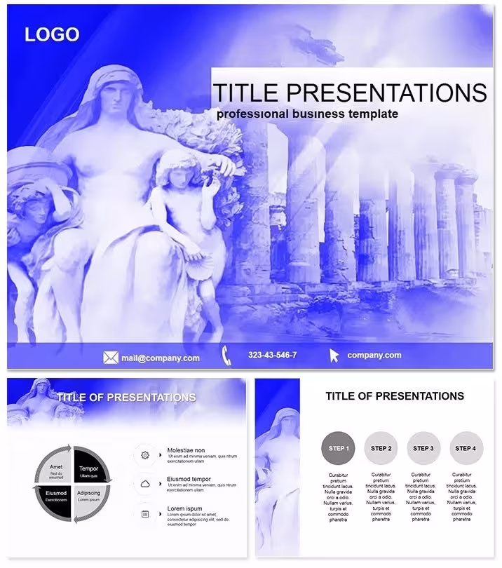 Antique Sculpture PowerPoint Template for History Pros