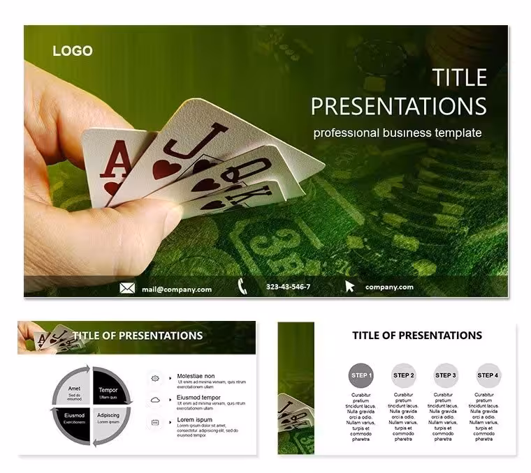 Way to Win at Cards PowerPoint Template: Deal the Edge