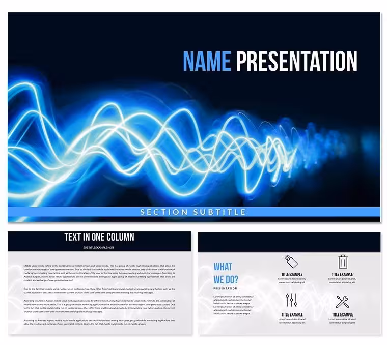 Electric Abstract Keynote Template for Presentations