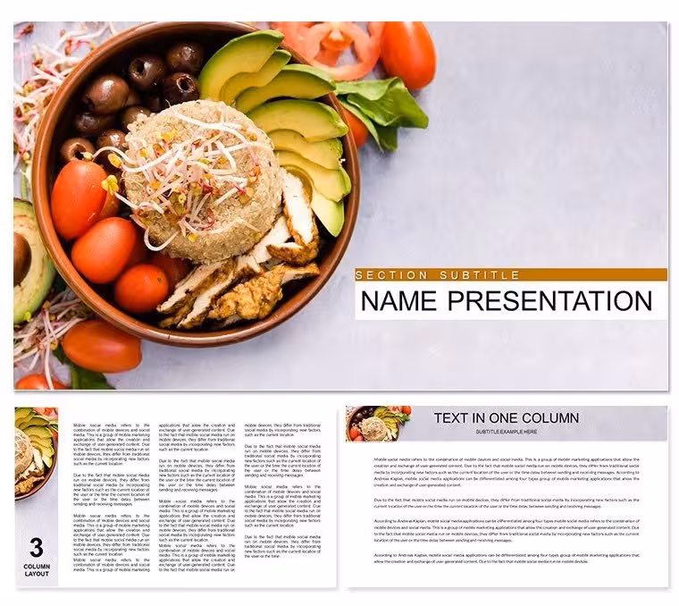 Dietary Dishes Keynote Template for Presentation