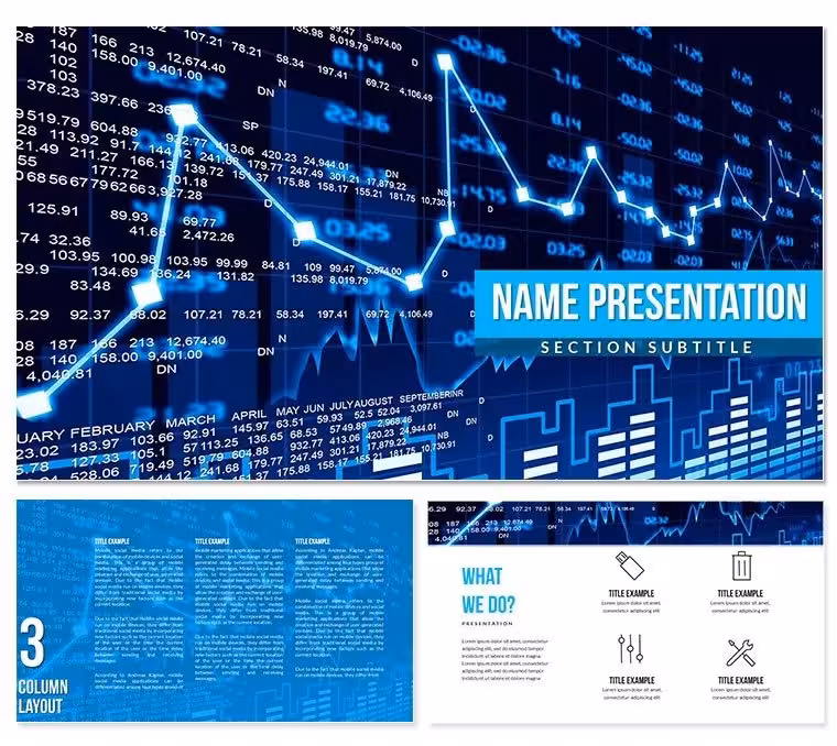 Analysis Stock Market Schedule Keynote templates