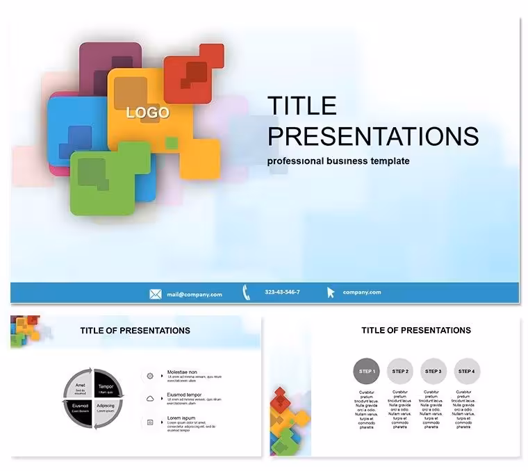 Versatile Abstract Square PowerPoint Design