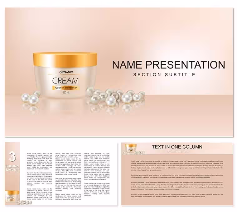 Organic Cream Keynote Template - Creative Presentation Design