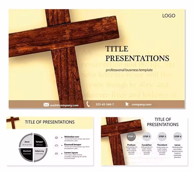 Religion Cross PowerPoint template