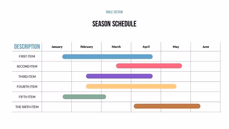 Schedule Keynote Charts Template: Organize with Precision and Style