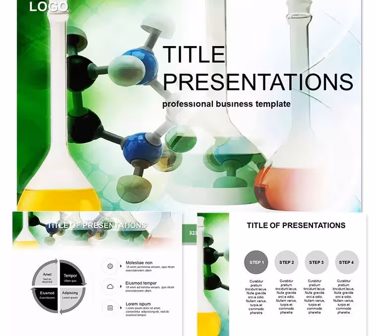 Chemistry Lab Bulb PowerPoint Template: Ignite Discoveries
