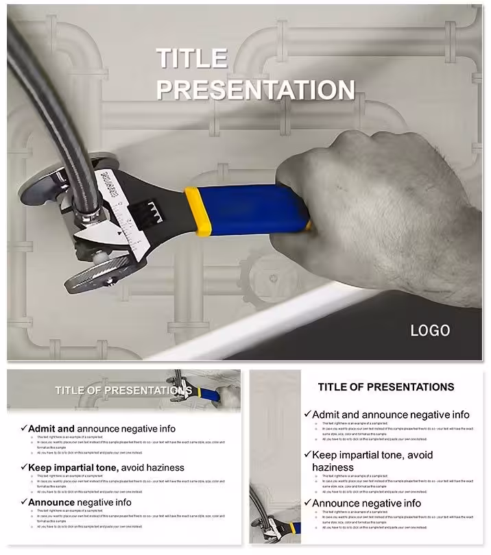 Plumbing Repairs Bathroom PowerPoint Template