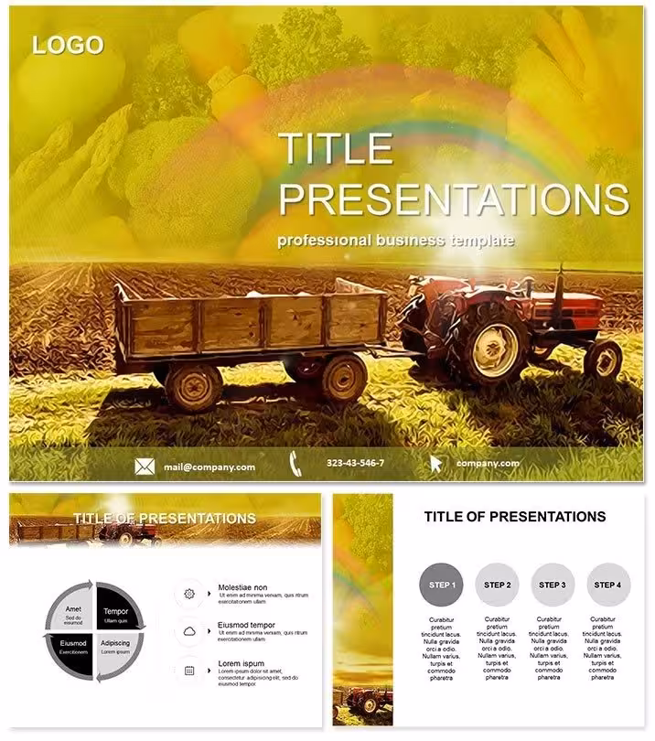 Field and Tractors PowerPoint Template