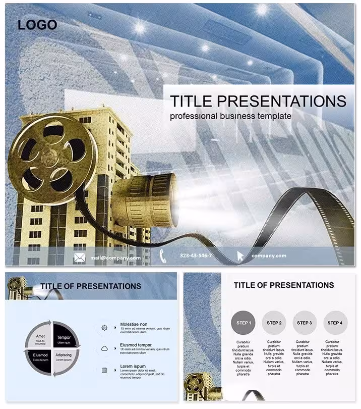 Movie Collection PowerPoint Template: Lights, Camera, Impact