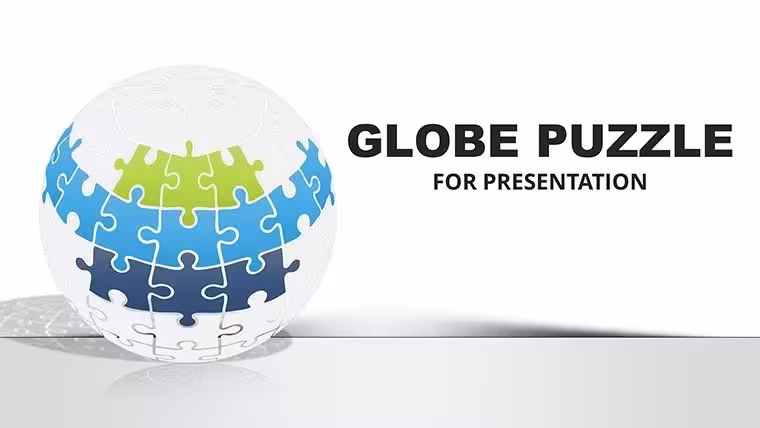 Infographic Globe Puzzle Charts for Keynote: Visualize Global Insights with Ease