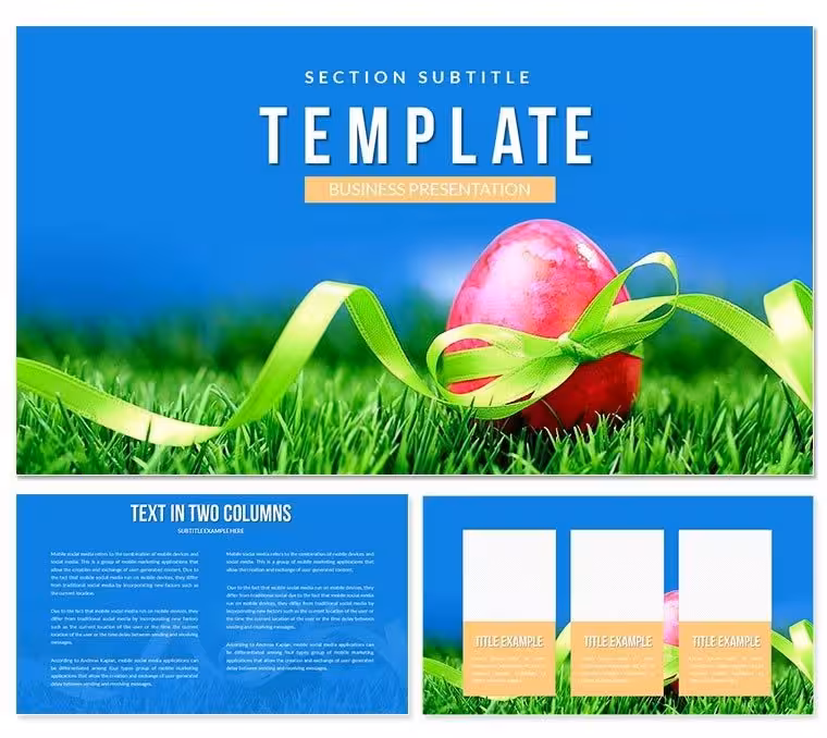 Holidays Easter Eggs Keynote Templates