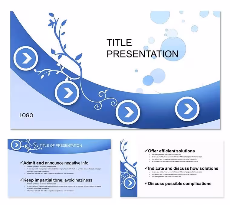 Tape Direction PowerPoint Template for Any Topic