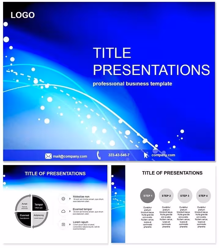 Blue Flash PowerPoint Template: Ignite Ideas with Electric Blue
