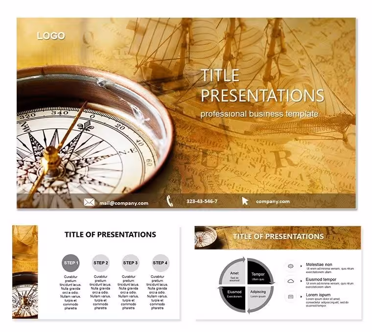 Journey Compass Travel Keynote Template: Chart Courses to Captivating Tales