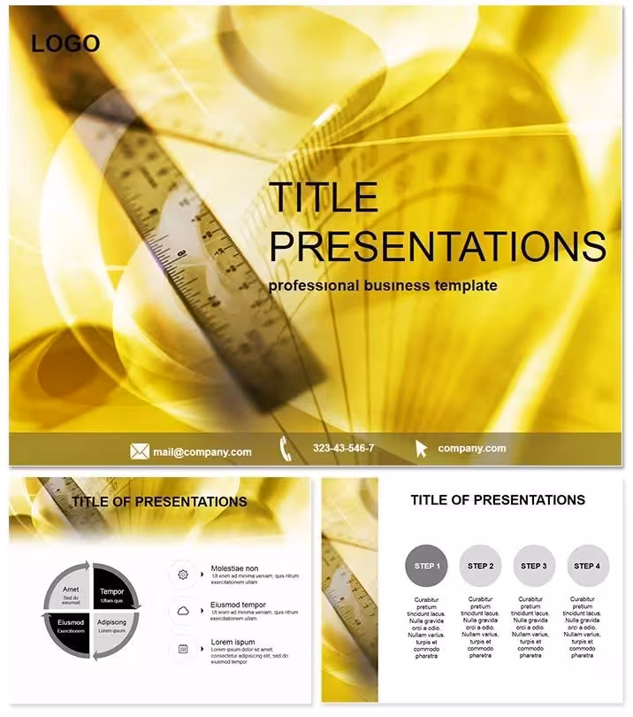 Ruler for Drawing PowerPoint Template: Precision in Every Line