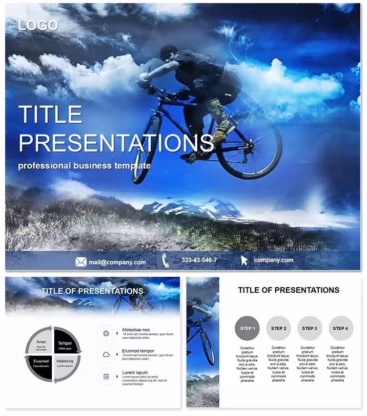Thrilling Mountain Biking PowerPoint Template