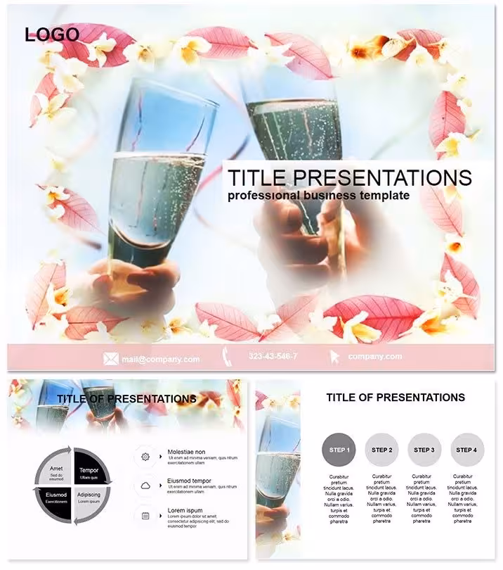 Elegant Newlyweds Congratulations PowerPoint Slides