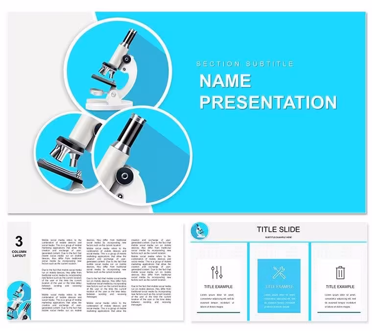 Laboratory Microscope Keynote template
