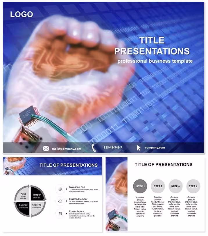 Biochip Tech PowerPoint Template: Circuit Your Biotech Breakthroughs