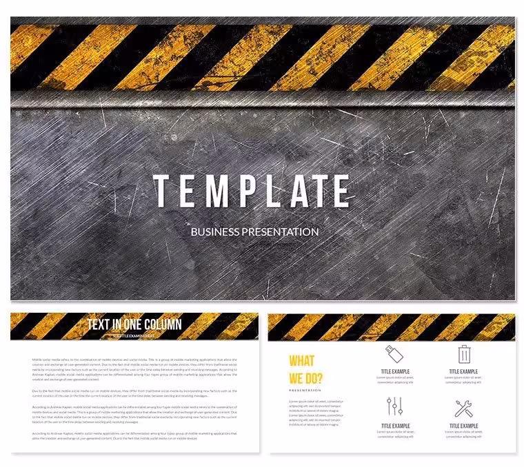 Police Ribbon Keynote Template for Presentation