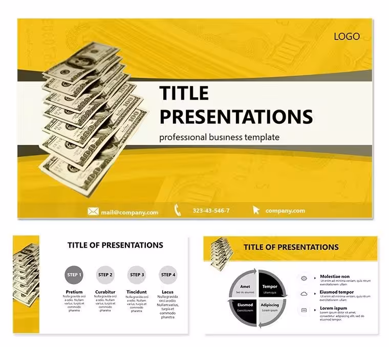 Dollars Money Sorting Keynote Template: Streamlining Fiscal Flows