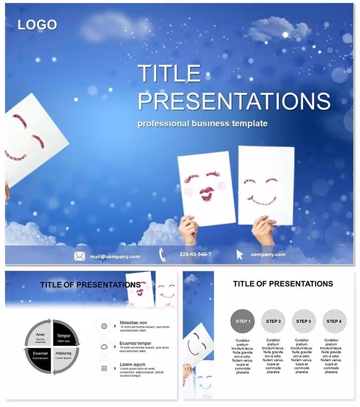 Images of Facial Expressions PowerPoint Template